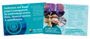 Leaflet design for The Events Hub