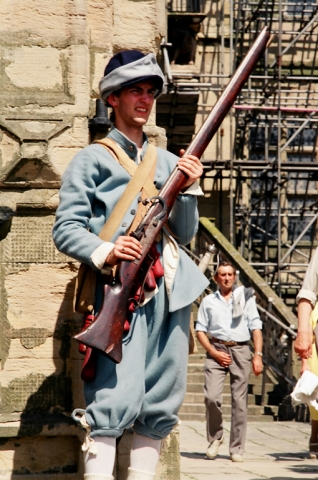 Standing sentry duty at Bolsover Castle