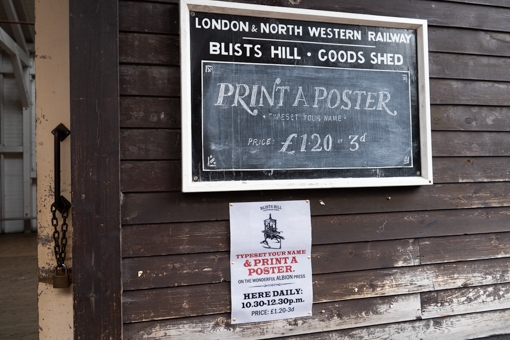 Printers sign at Blists Hill