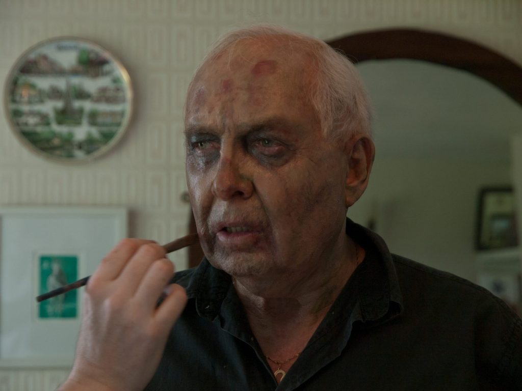Actor Ray Bull gets made up for This Old Man. Directed by Brendan Pascal Lonergan.