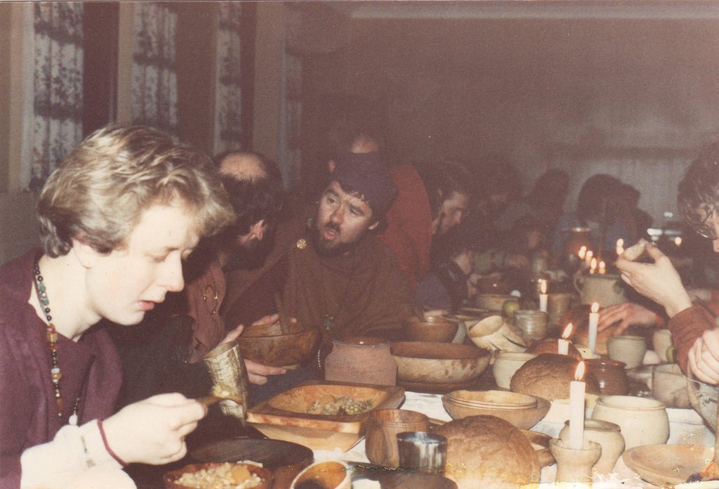 An early Dark Age Society banquet when I first joined. I'm on the left of the image.